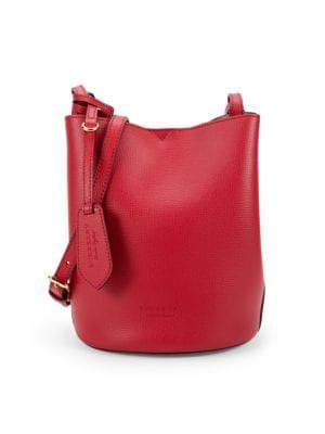 Burberry Lorne Leather Bucket Crossbody Bag on SALE 